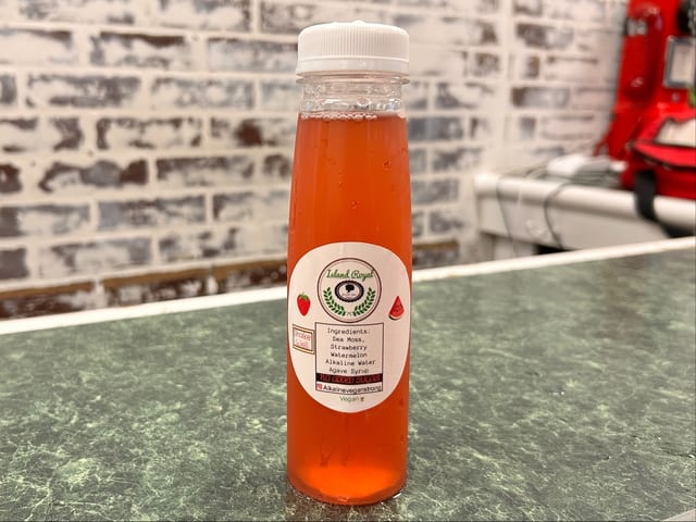 Strawberry Watermelon Sea Moss Drink.